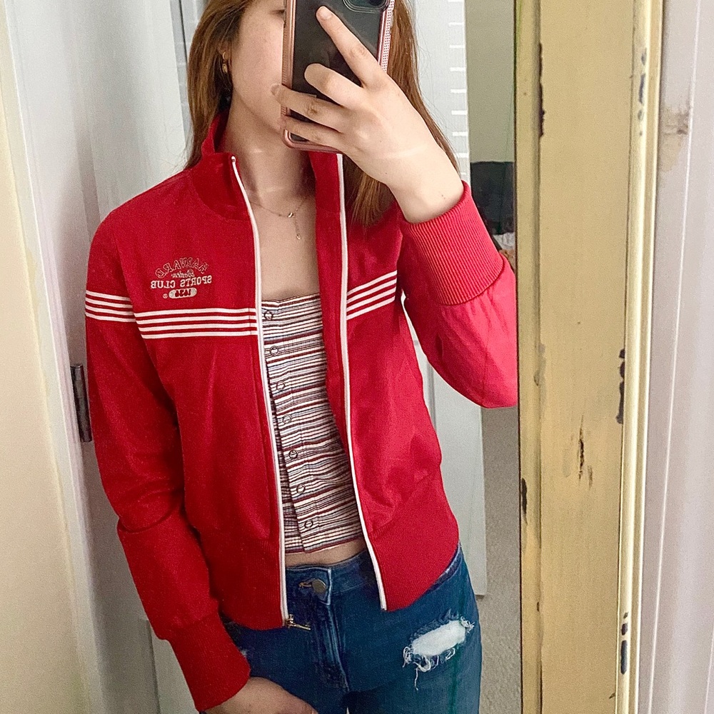 Red “Harvard” Jacket ✨